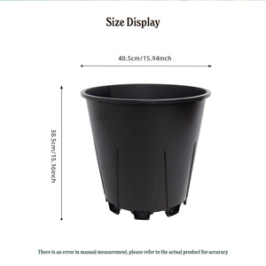 Maceta Grande de Plástico de 30 Litros para Cultivo de Arándanos en Invernadero, Diseño <span class=keywords><strong>Anti</strong></span>-Espiral con Nervaduras en V - Product Image 5