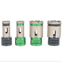 Foret à noyau brasé sous vide pour le perçage, le façonnage et le meulage de trous, accessoires de puissance pour outils de carrelage et de menuiserie, en métal