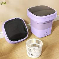 Outil de nettoyage intelligent, lave-linge avec panier rotatif, pliage des vêtements, machine à laver, sous-vêtements, portable, automatique, disponible en dortoir