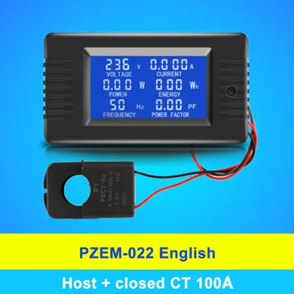 PZEM-018 PZEM-020 PZEM-022 5a 10a 100a Digitale Ampermeter Power Energie Voltmeter Ammeter Stroomfrequentie Energiemeter