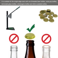 Prix d'usine Machine de bouchage manuelle détachable Bouteilles de bière Machine de sertissage de capsuleuse à couronne facile à utiliser