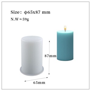 Groothandel Diy Kaars Hars Mal Rechthoekige Streep Cilindrische Golf Cirkelvormige Kaars Siliconen Mallen - Product Image 5