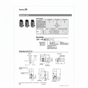 ZX1-W101เครื่องปล่อยอากาศด้วยระบบนิวเมติกส์อุตสาหกรรม SMC - Product Image 1
