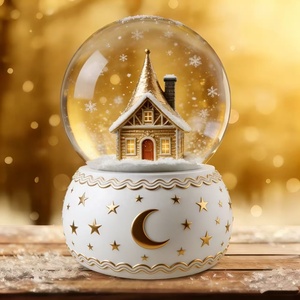 Globo di Neve Personalizzato con Coniglietto e Scoiattolo in Resina, <span class=keywords><strong>Souvenir</strong></span> con Glitter Luccicante, Albero di Natale, Regalo e Ricordo - Product Image 4