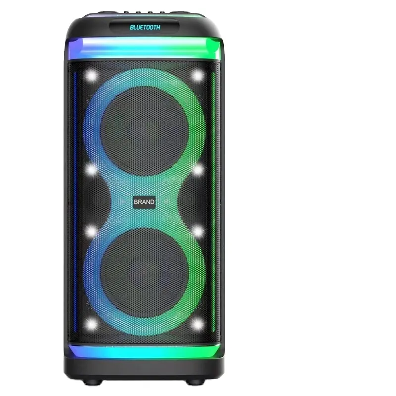 Sistema estéreo TORRE DE SONIDO Dual 8 pulgadas Woofer al aire libre DJ Partybox Woofer DTS Loud Bluetooth PA altavoz lautsprecher sistema Muzik