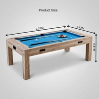 Table de billard multifonction 4-en-1 de 8 pieds en MDF avec plateau de ping-pong et plateau de repas – Vente en gros