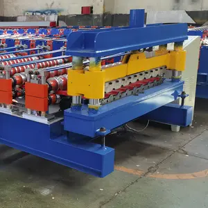 Hot selling One layer IBR color steel roof and wall profile metal cold pressing machine with low price
