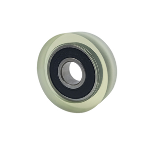 6000 roulement enduit roue de guidage de roue en caoutchouc souple rouleau d'avion plat poulie en polyuréthane PU poulie mécanique silencieuse 10*34*11mm - Product Image 1