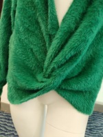 Cardigan en maille plate respirant et tendance pour femme, col en V sexy, avec logo frontal, 50% nylon, 50% nylon recyclé, entièrement personnalisable