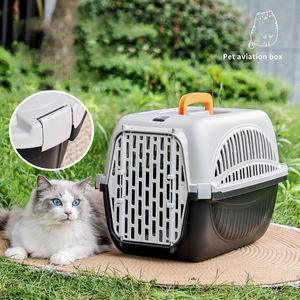Benutzer definierte Solid <span class=keywords><strong>Pet</strong></span> Carrier Airline Approved PP Travel Box Atmungsaktive tragbare Kleintiere Modische Auto-Flugreisen - Product Image 2