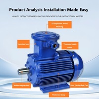 Moteur électrique asynchrone 30 kW 1500 tr/min 55mm Moteur à courant alternatif antidéflagrant