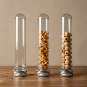 Grossistes Tubes à <span class=keywords><strong>essai</strong></span> en plastique Récipients transparents de stockage de bonbons 40ml en plastique avec bouchons à vis - Product Image 1