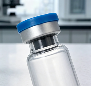 Frascos de Vidrio con Tapa Abatible Azul de Aluminio y Goma, Cuello Transparente para Engarzar, 3ml 5ml 10ml, Botellas de Almacenamiento de Borosilicato - Product Image 4