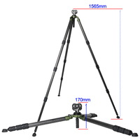 Trépied en fibre de carbone pour la chasse, charge maximale de 100 kg, avec bol de 75 mm et diamètre de 39 mm