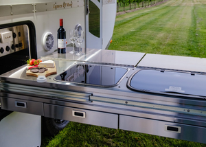 Camping-car Pop Top Caravan RV personnalisé de luxe <span class=keywords><strong>avec</strong></span> lit superposé <span class=keywords><strong>double</strong></span> pour les voyages tout-terrain et frein électrique en aluminium - Product Image 5