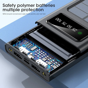 20000mAh Thông Minh Xách tay năng lượng mặt trời ngân hàng điện cao đôi Loại-C bên ngoài Keychain Logo ngoài trời sạc điện tử đi kèm hộp - Product Image 2