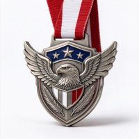 Médaille de lutte personnalisée en alliage de zinc, médailles personnalisées pour les événements de lutte et de sports de combat