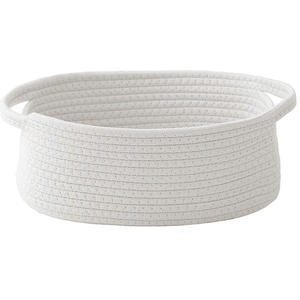 Geflochtener Geschenkkorb Kleiner Baumwollkordel-Korb Seil-Aufbewahrungsbox mit Griffen & Schleifenband - Product Image 1