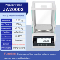 Balance analytique de précision de laboratoire 3000g 0.01g, balance numérique sensible 10mg avec affichage externe