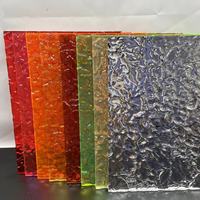 Feuille de flûte ps en relief clair gpps feuille de motif en polystyrène décorée pour porte de douche