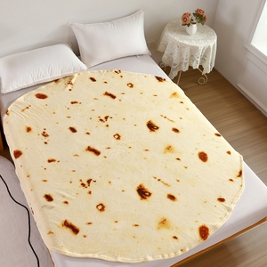 FY Vente Chaude Personnalisé Super Doux Flanelle Aliments Fruits Tarte Pizza Pepperoni Omelette Tortilla Couverture - Product Image 3