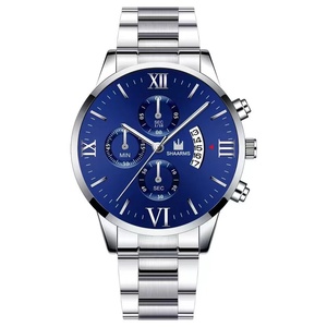 Montre à Quartz Cadran <span class=keywords><strong>Rome</strong></span> pour Hommes, Date Or, 2 Pièces, Montres de Luxe en Acier Inoxydable et Bracelet - Product Image 4