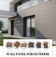 Tarima Exterior de WPC de Bajo Mantenimiento, Suelo Impermeable para Jardín, Patio y Balcón