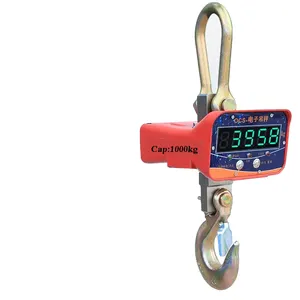 Portable Digital Crane Scale High Precision 1000KG 2000LBS Heavy Duty Industrial Digital Smart Hanging Scales Weighing Hook