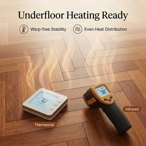 Suelo de Parqué de Azobé Sólido Unitario 440x95x18mm con Sistema de Bloqueo, Impermeable, Calefacción por Suelo Radiante para Cocina, Almacén, Residencial - Product Image 4