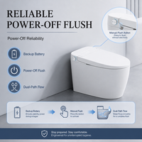 Couvercle de toilette intelligent en céramique à ouverture automatique, télécommande, siège chauffant, séchage à l'air, lavage féminin, cuvette allongée, chasse d'eau par siphon