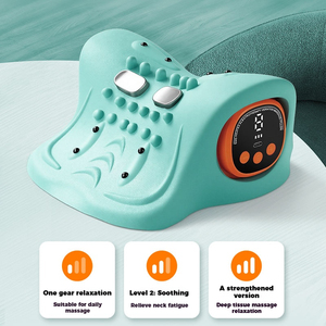 Nackens ch ulter Relaxer Wirbelsäulen ausrichtung Wiederauf ladbare tragbare Nacken massage Kissen frequenz Puls fernbedienung mit Wärme - Product Image 2
