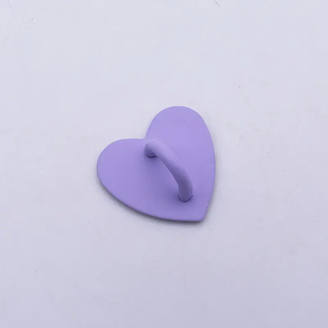 Cute Mini Adhesive Sticky Back Phone Hook for Smart Cell Phone Case Heart Shape Hook for Mobile Phone Accessory Rope Strap