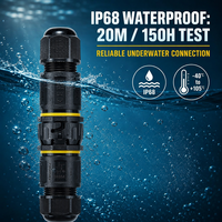 Connecteur étanche Greenway M684-C IP68 2 voies Plug & Play Nylon 24A 450V 05-25mm² V0 Ignifuge ETL CE UKCA CB RoHS