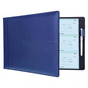 Carpeta para Chequera de 7 Anillos, Capacidad para 600 Cheques con Bolsa de Vinilo Transparente para Guardar Facturas - Product Image 1