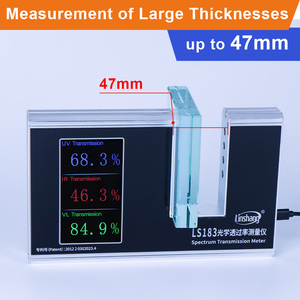 RTS LS183 Compteur de transmission lumineuse pour matériaux transparents VLT 365nm UV 940nm IR, mesureur de transmission de film de verre à fente de 47mm - Product Image 4