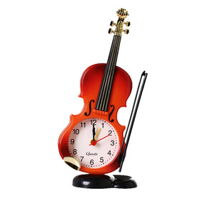 Trẻ em dễ thương hoạt hình đầu giường Retro Đồng hồ Violin học sinh Sáng Tạo sử dụng đồng hồ báo thức thời trang đơn giản theo phong cách Châu Âu - Product Image 6