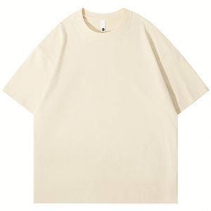 Camisetas Casuales de Moda para Mujer, 100% Algodón Tejido, 220g, Antiarrugas, Cuello Redondo, Corte Holgado, Manga Corta, Color Sólido - Product Image 4