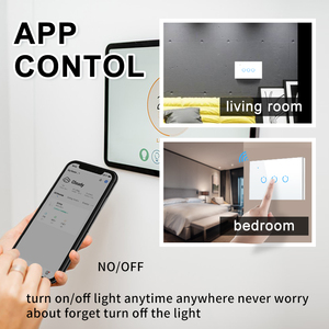 ANDELI Tuya Bảng Kính Cuộc Sống Thông Minh Công Tắc Cảm Ứng Tiêu Chuẩn Mỹ/AU Đèn Điều Khiển Giọng Nói Dòng Lửa Đơn/Không Dây Công Tắc Gắn Tường - Product Image 4