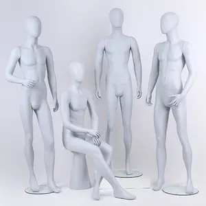 Diseño de moda Hombres Maniquí Popular Color gris Cuerpo completo Sexy Maniquí masculino Venta caliente