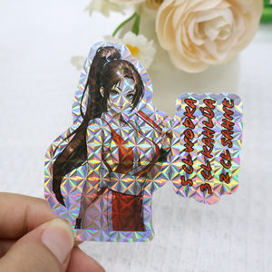 Paquete de etiquetas adhesivas con logotipo de impresión personalizado de alta calidad, hoja adhesiva de corte de beso brillante, pegatina troquelada de vinilo impermeable autoadhesiva - Product Image 2