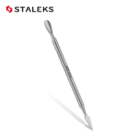 Alat Profesional STALEKS PC-30-1 17mm Tip Baja Tahan Karat Spanyol 119mm Panjang Total Pembersih Kutikula Manikur Penghapus Kulit Mati Kuku