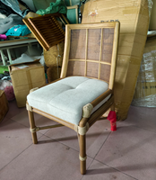 Chaise de salle à manger en bois tressé à la main, dossier haut, style Wabi-sabi antique, avec accoudoirs, pour balcon, chambre, salon de détente - Vente en gros usine