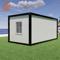 Maisons conteneur préfabriquées sur mesure 1 salle de bain Panneaux sandwich ignifuges modernes Pack plat Petites maisons camp