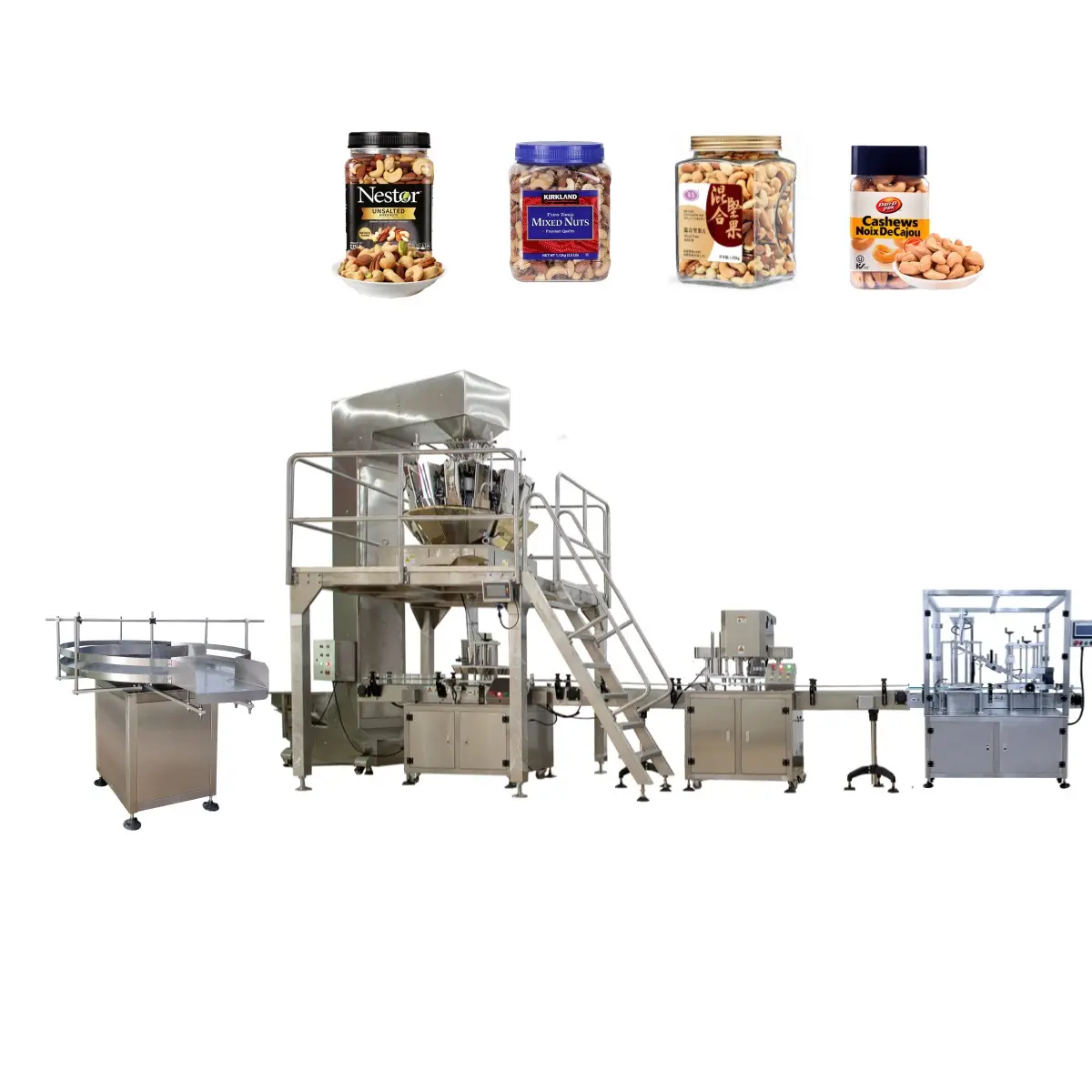 Tự động định lượng máy đóng gói khô thức ăn chăn nuôi/Pet Dog Cat thực phẩm đa chức năng máy đóng gói dây chuyền sản xuất