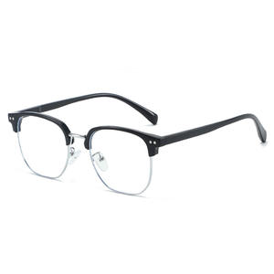 Nouvelles lunettes demi-cerclées rectangulaires anti-lumière bleue unisexe avec verres en acétate, origine Taizhou N3 88002 - Product Image 1