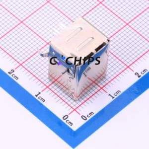 USB90-43-T1-W <b>USB</b> Connector Bent Lead Through Hole Connector Type-<b>B</b> <b>USB</b> 2.0 Female Right Angle Insert - Product Image 2