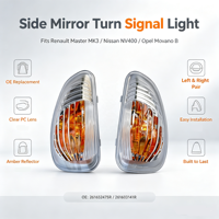 Clignotant E-mark pour RENAULT MASTER NISSAN NV400 OPEL MOVANO, lampe de rétroviseur, OE : 261650223R 261603141R 95508975