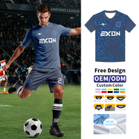 Uniforme de Fútbol Personalizado Sublimado EXON Elite, Kit Completo Local y Visitante, 160g, Secado Rápido, para Escuela, Club, Multitemporada, Juvenil y Adulto