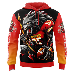 DOVEARK personnalisé OEM/ODM USA équipes de football N-F-L surdimensionnées Kansas City différent nouveau blanc salut chefs uniforme pull à capuche - Product Image 6