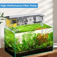 Filtre de surface 3-en-1 pour aquarium, boîte de filtration biologique externe transparente pour accessoires de traitement de l'eau des aquariums